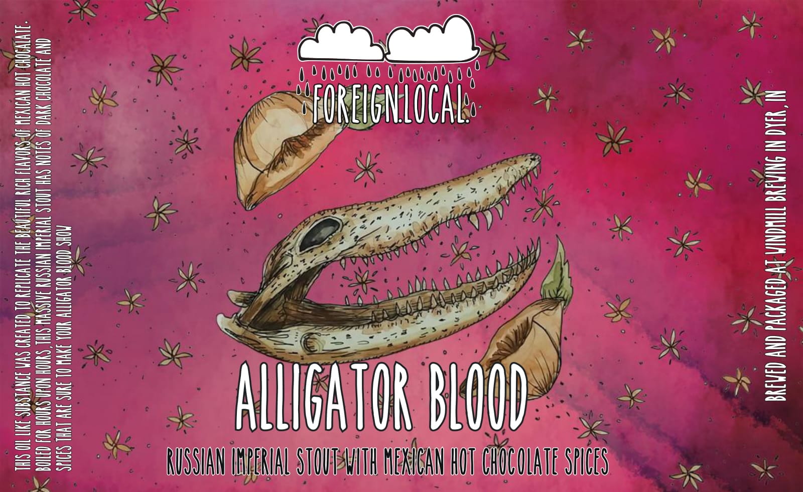 alligator blood label